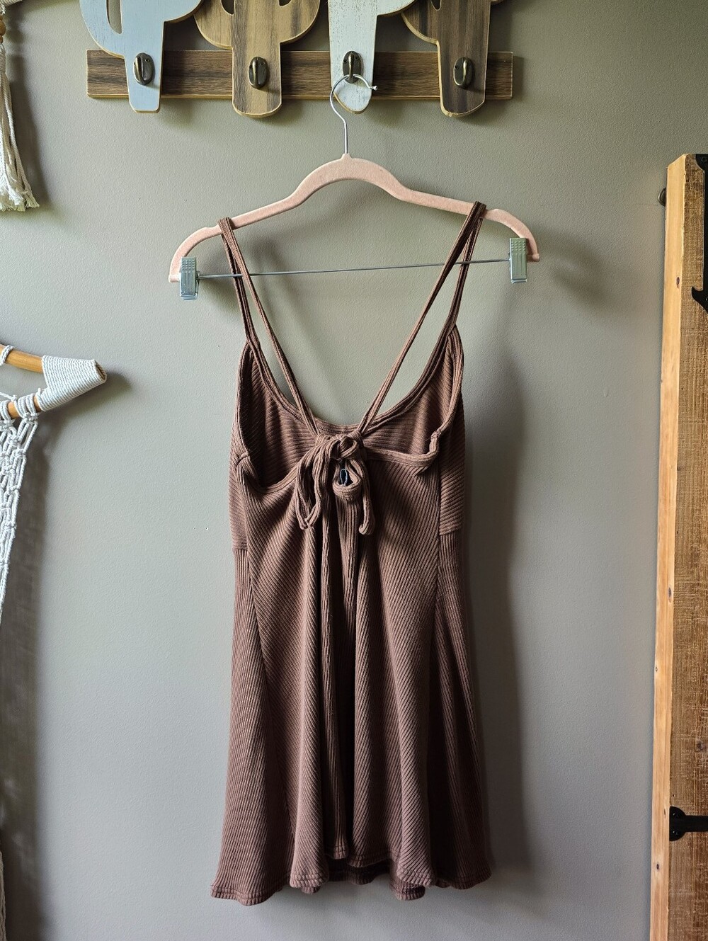 Free People Beach Plaza Mini Dress Otter Nwot - Picture 7 of 9